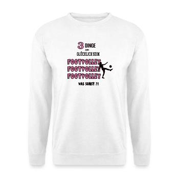 Footvolley Was Sonst Spiel Footvolleyerin Spieler - Unisex Pullover - Weiß - Vorne
