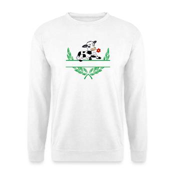 Calf Laurel Wreath with Namespace - Unisex Sweatshirt - white - Front