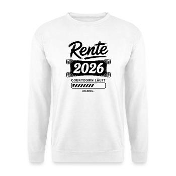 Rente 2026 Countdown - Unisex Pullover - Weiß - Vorne