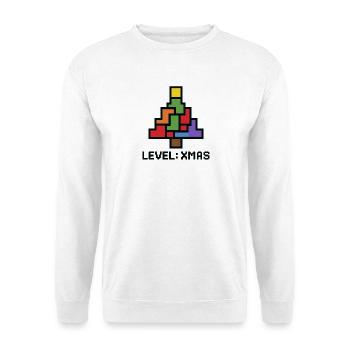 LevelXmas Pixel Tree - Unisex Sweatshirt - white - Front