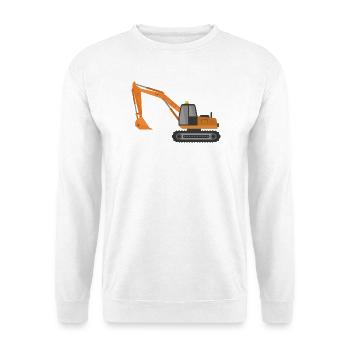 Excavatrice - Sweat-shirt Unisexe - blanc - Devant