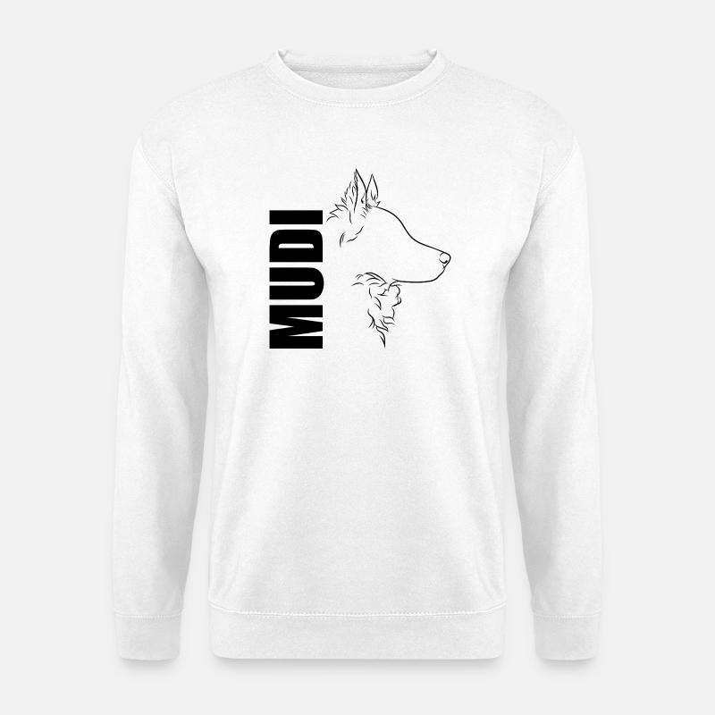 Mudi Profil Hunde Hund Wilsigns - Unisex Pullover - Weiß