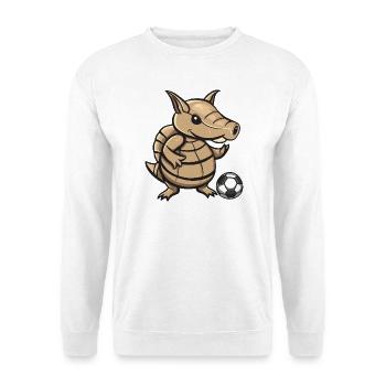 Conception du dessin animé Armadillo Kicker - Sweat-shirt Unisexe - blanc - Devant