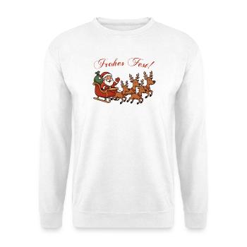 Merry celebration with reindeer sleigh - Unisex Sweatshirt - white - Front