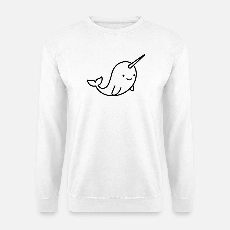 Narwal - Unisex Pullover - Weiß