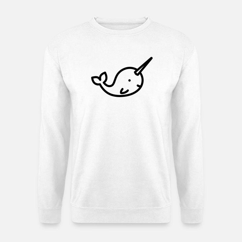 Narwal - Unisex Pullover - Weiß