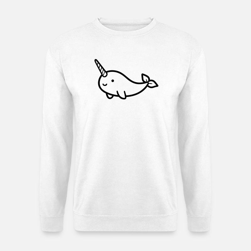 Narwal - Unisex Pullover - Weiß
