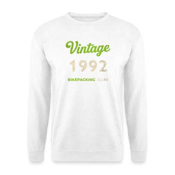 Vintage 1992 – Bikepacking Club Retro Birth Year - Unisex Sweatshirt - white - Front