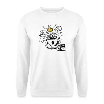 Grind or Die: coffee king krone graffiti kaffee - Unisex Sweatshirt - white - Front