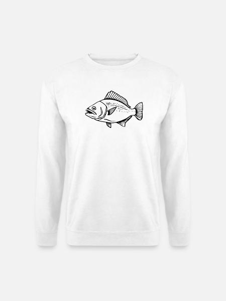 Fisch Angler T-shirt Geschenk Angler - Unisex Pullover - Weiß
