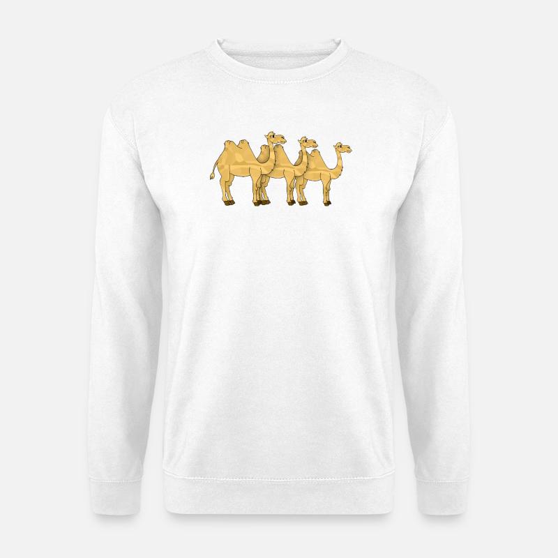 Kamele - Unisex Pullover - Weiß