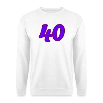 40. 40 YEARS. 40th ANNIVERSARY. 40 YEARS ANNIVERSARY. - Unisex Sweatshirt - white - Front