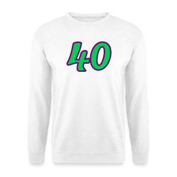 40. 40 YEARS. 40th ANNIVERSARY. 40 YEARS ANNIVERSARY. - Unisex Sweatshirt - white - Front