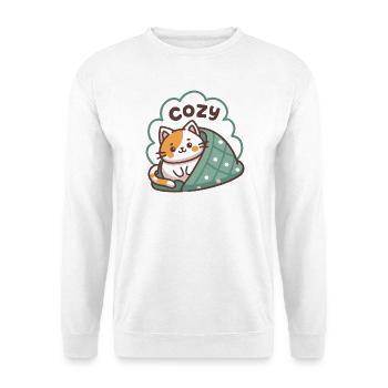 Cat Cozy Under Duvet - Unisex Sweatshirt - white - Front