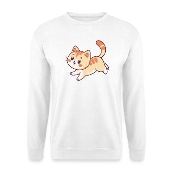 Happy Kitten Illustration - Unisex Sweatshirt - white - Front