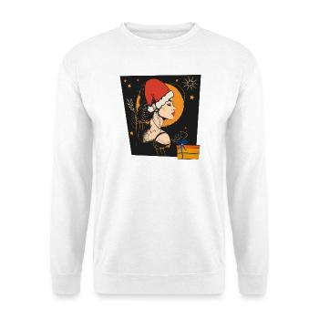 Weihnachtsfrau Christmas - Unisex Pullover - Weiß - Vorne