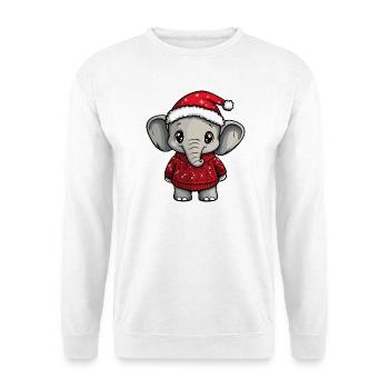 Noël de Noël avec éléphants - Sweat-shirt Unisexe - blanc - Devant