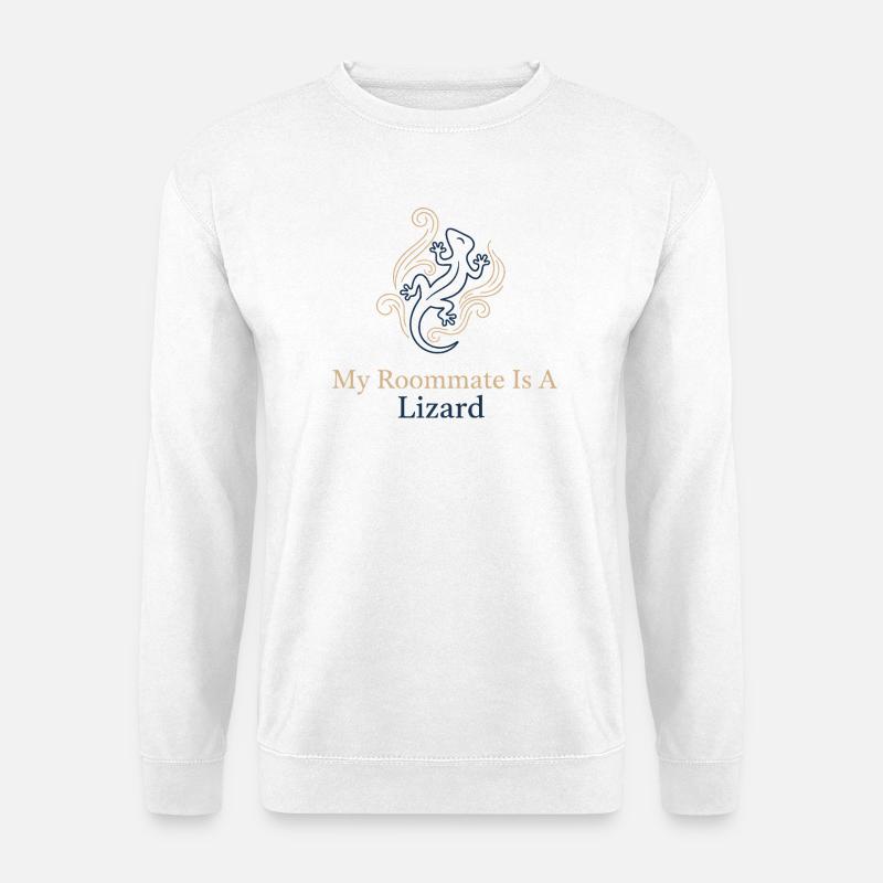 Mon colocataire est un lézard - Sweat-shirt Unisexe - blanc