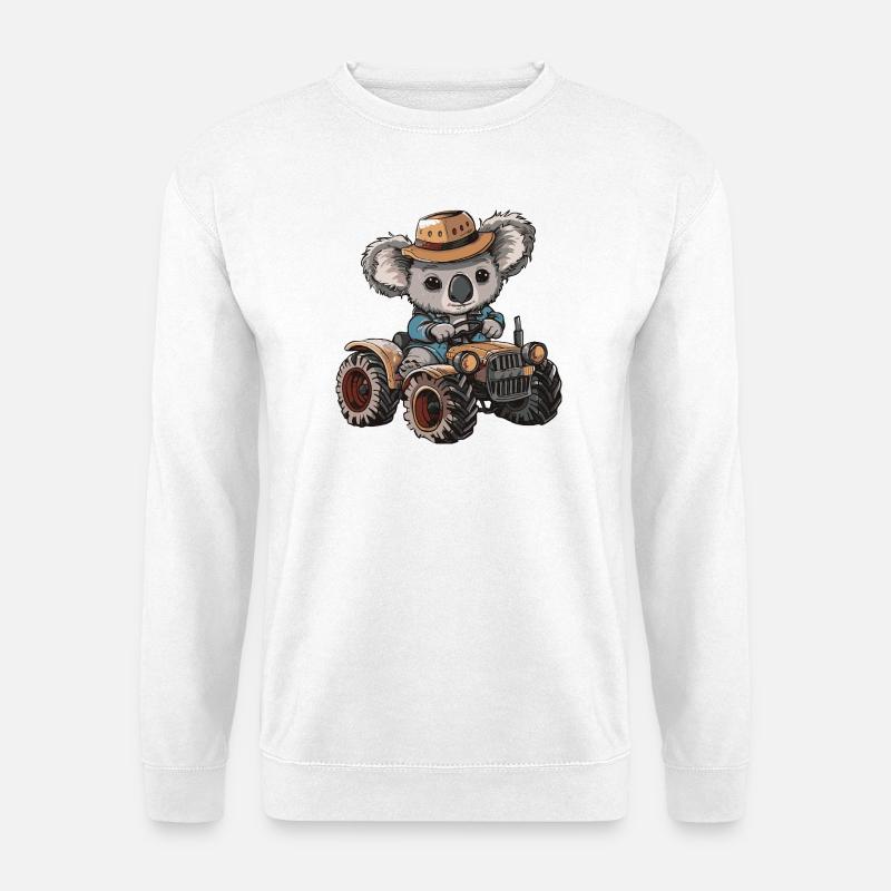 Koala Traktor Farmer - Unisex Pullover - Weiß