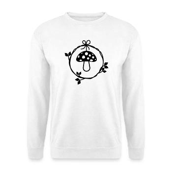 Toadstool in the wreath of leaves - Unisex Sweatshirt - white - Front