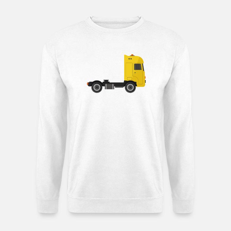 Sattelzug-Lastwagen - Unisex Pullover - Weiß
