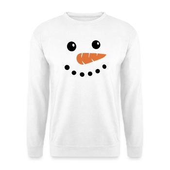 Schneemann-Gesicht - Unisex Pullover - Weiß - Vorne
