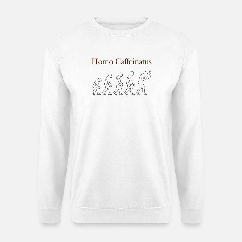 0111_Homo_Caffeinatus - Unisex Pullover - Weiß