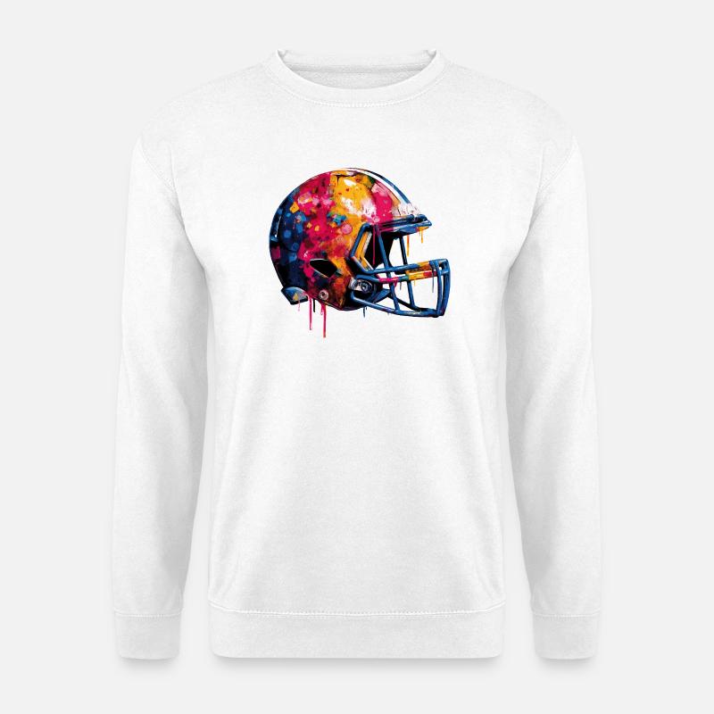 Football Helm - Unisex Pullover - Weiß
