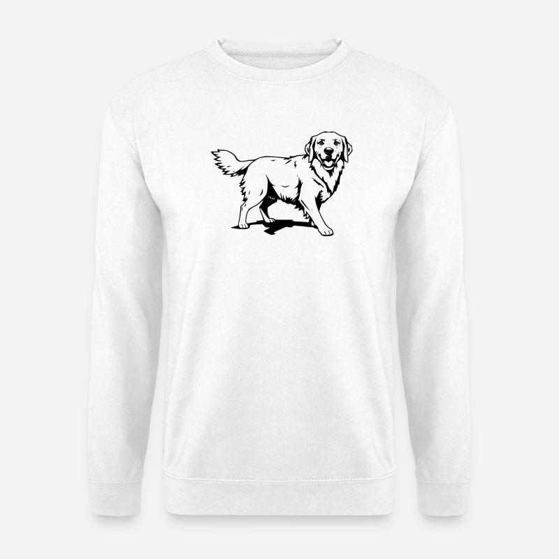 Golden Retriever schwarz  - Unisex Pullover - Weiß