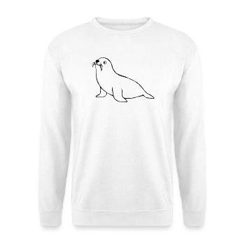 Phoque cadeau de l’Allemagne du Nord - Sweat-shirt Unisexe - blanc - Devant
