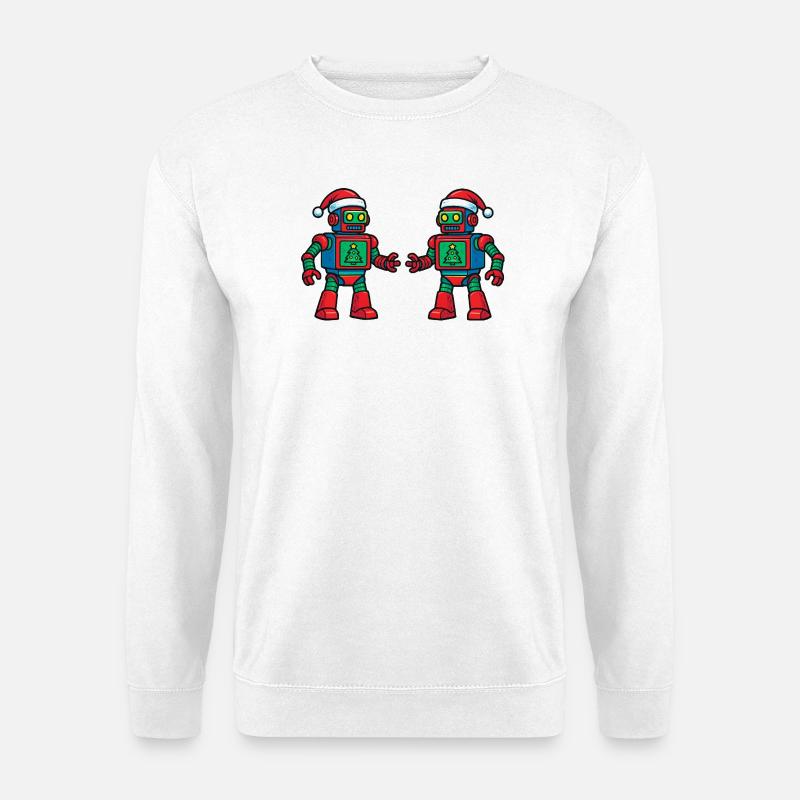 Santa Roboter  - Unisex Pullover - Weiß
