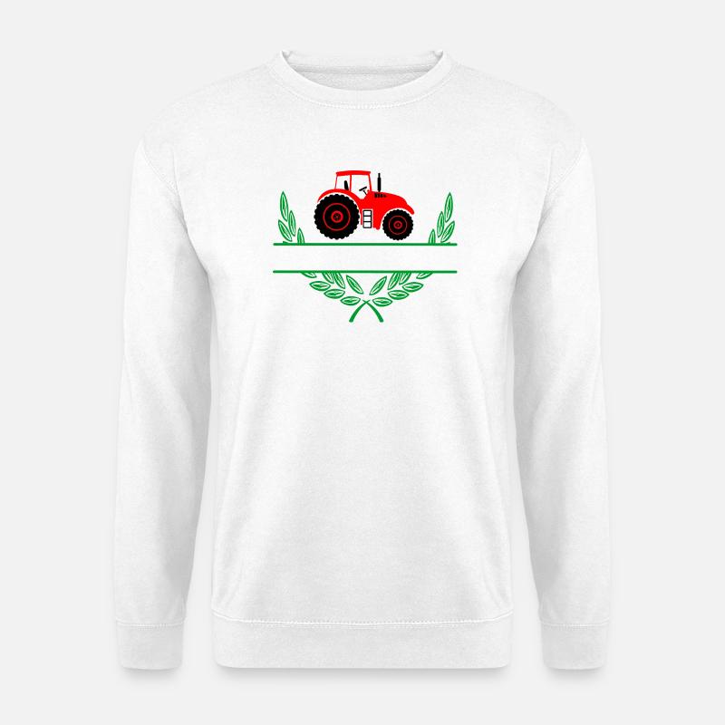 Red Tractor with Namespace - Unisex Sweatshirt - white