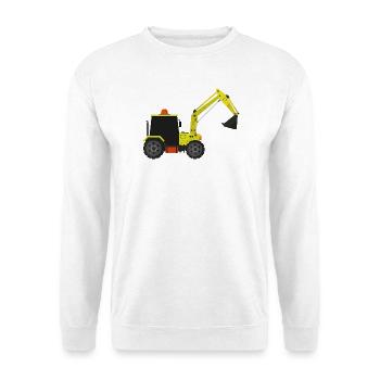 Excavatrice - Sweat-shirt Unisexe - blanc - Devant