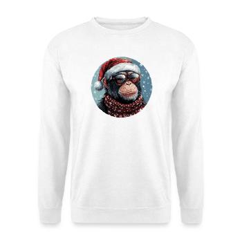Monkey Christmas Funny Cool - Unisex Sweatshirt - white - Front