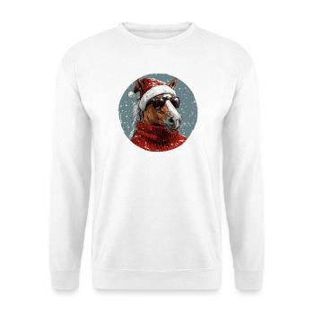 Horse Christmas Christmas Xmas - Unisex Sweatshirt - white - Front