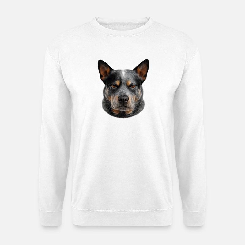 Grauhaariges Hundeporträt - Unisex Pullover - Weiß