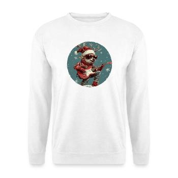 Guitare de Noël Deer - Sweat-shirt Unisexe - blanc - Devant