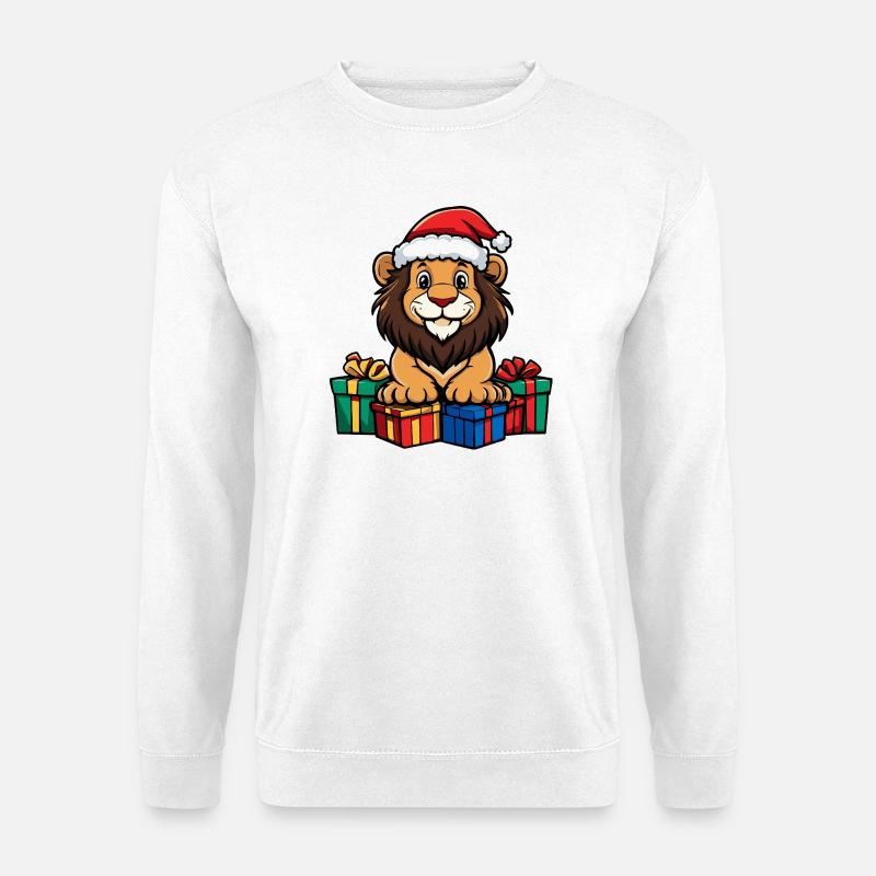 Löwe Weihnachten Geschenke - Unisex Pullover - Weiß