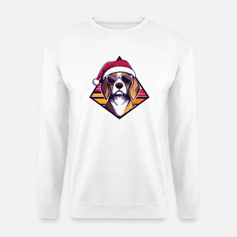 Hund im Santa-Style Cool - Unisex Pullover - Weiß
