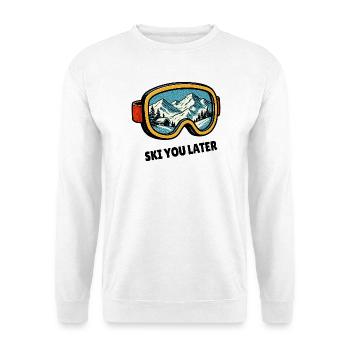 Ski You Later – des lunettes de ski conçues pour les skieurs - Sweat-shirt Unisexe - blanc - Devant