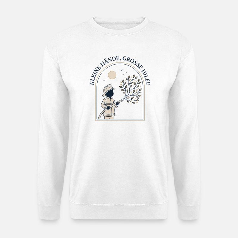 Small hands, big help - Unisex Sweatshirt - white