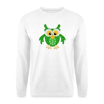 Green Owl with Dots - Unisex Sweatshirt - white - Front