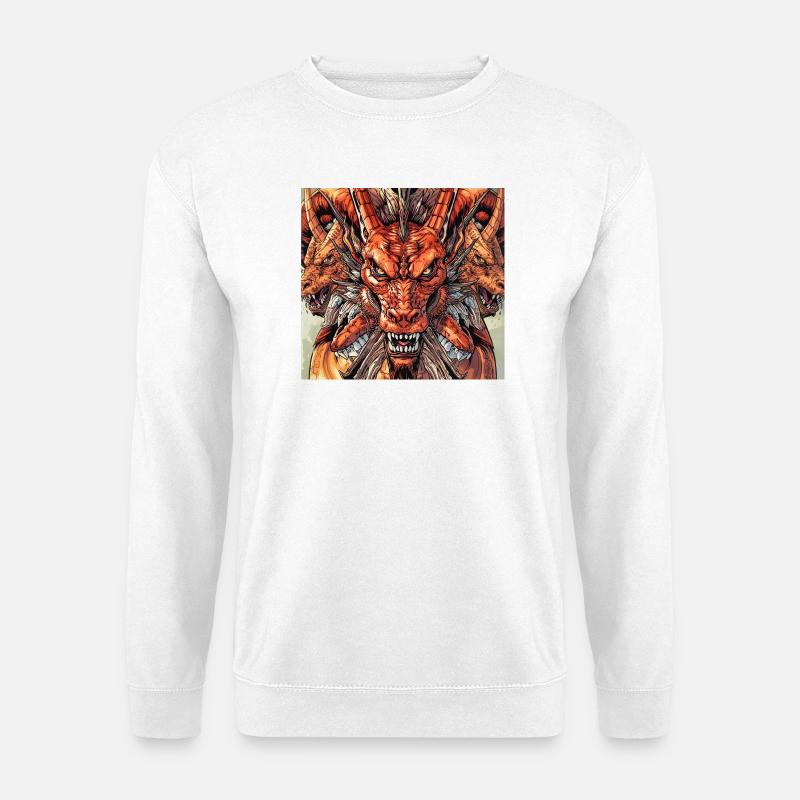 Three-headed Dragon Fireview - Unisex Sweatshirt - white
