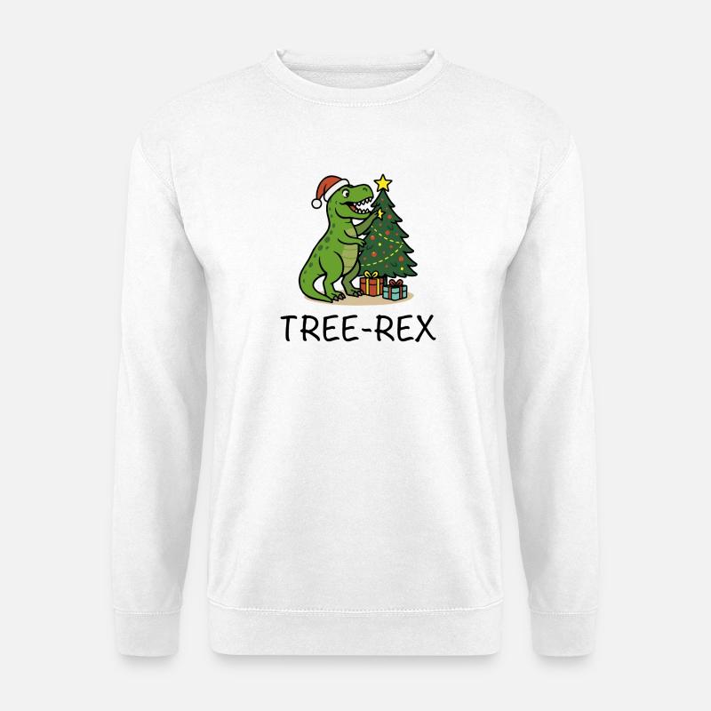Tree-Rex – Ugly Christmas Style - Unisex Pullover - Weiß