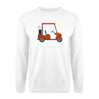 Golfwagen - Unisex Pullover - Weiß - Vorne