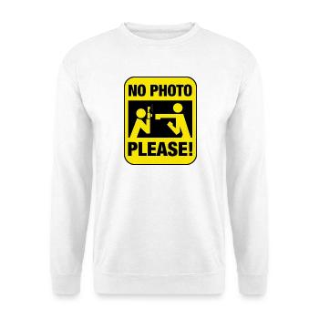 Pas de photos, s'il vous plaît ! - Sweat-shirt Unisexe - blanc - Devant