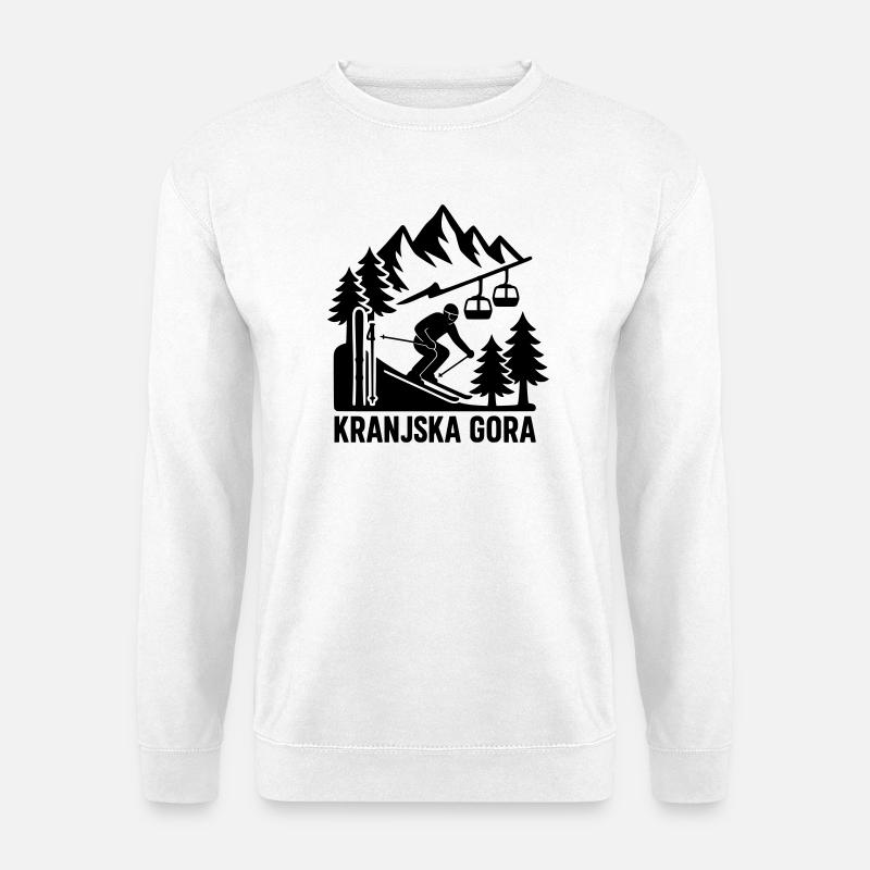 kranjska gora ski fahren - Unisex Pullover - Weiß