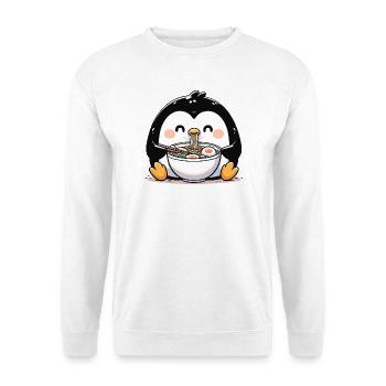 Penguin with noodles ramen kawaii penguin - Unisex Sweatshirt - white - Front