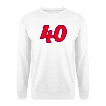 40. 40 YEARS. 40th ANNIVERSARY. 40 YEARS ANNIVERSARY. - Unisex Sweatshirt - white - Front
