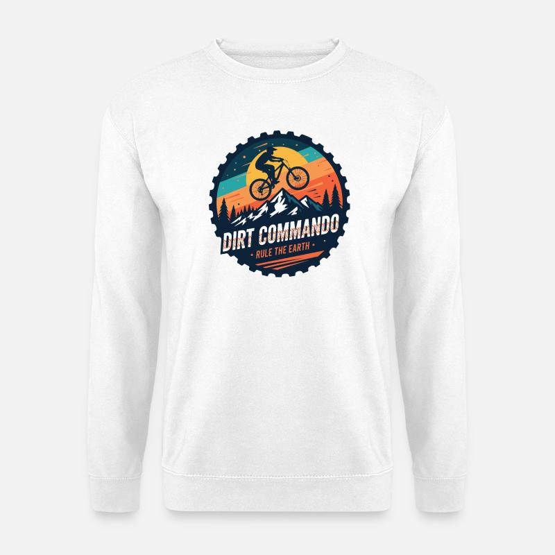Dirt Commando Mountain Biker - Unisex Sweatshirt - white
